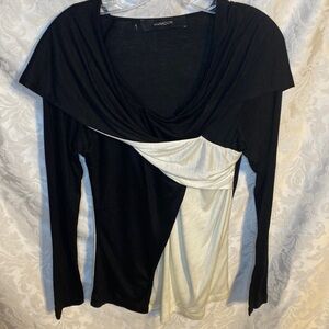Thakoon L Black and white long sleeve shirt